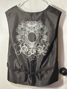 Buckle Men SZ Large Circle Hit Straight Faded. Brown Dress Vest graphic design